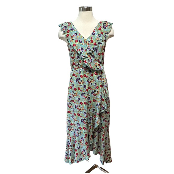 Lapis Dresses & Skirts - Lapis Floral Boho Ruffle Maxi Dress Womens M Flowy Tiered Beach Festival Cottage